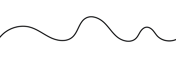 Wavy line with flowing curves. Abstract black lines wave curve motion. Thin line wavy abstract background. 