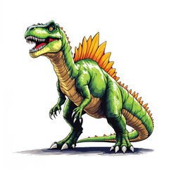 Fototapeta premium Spinosaurus Dinosaur vector illustration isolated