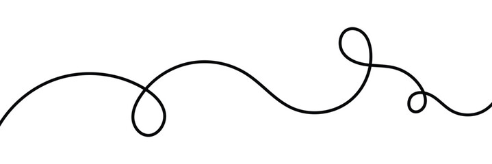 Wavy line with flowing curves. Abstract black lines wave curve motion. Thin line wavy abstract background. 