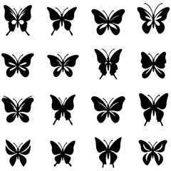 Minimalist butterfly shapes used as modern and chic design elements