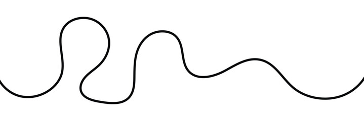 Wavy line with flowing curves. Abstract black lines wave curve motion. Thin line wavy abstract background. 