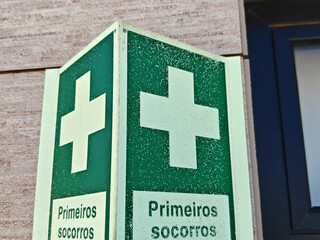 first aid kit for initial treatment of injuries and wounds
