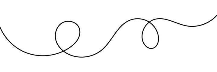 Curved single line. Wavy, zig-zag, criss-cross lines, stripes vector. Seamless pattern of continuous wavy lines. 