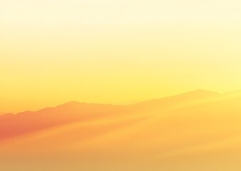 Soft Orange Sunset Mountain Range