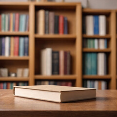 Vintage library with shelves full of old books and literature &mdash; symbolizing knowledge, education, reading, and the wisdom of learning.