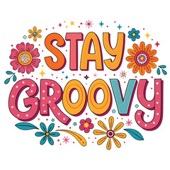 Vibrant psychedelic lettering 