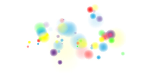 Multicolor Shiny Bubbles with Transparent Effect and Rainbow Tint for Airy, Dreamy, or Playful Visual Design

