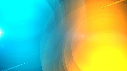 Abstract curved with orange blue background 
