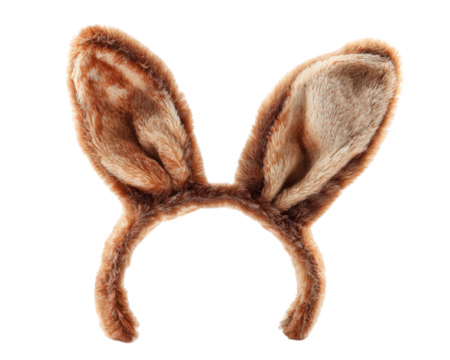 Furry bunny headband with long ears, perfect for costumes or playful occasions. This adorable accessory adds whimsical touch to any outfit, making it ideal for parties or themed events