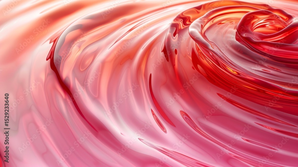 Aufkleber a mesmerizing abstract composition featuring flowing swirls of red and pink, illustrating motion and