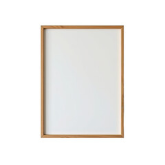 Obraz premium Empty wooden frame on a white background, ideal for displaying art or photography in any setting or decor style