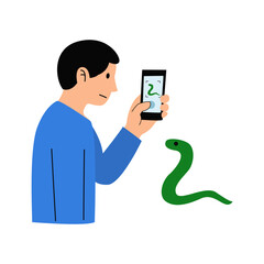 poisonous snake bite concept. vector illustration