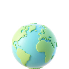 Naklejka premium Cute earth day cartoon character holding heart