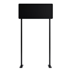 Obraz premium Blank Vertical Sign on Metal Frame Suitable for Custom Messages in Outdoor and Indoor Settings