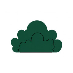 Fototapeta premium Green Bush Graphic Design Element Perfect for Nature Logos Icons and Branding Projects