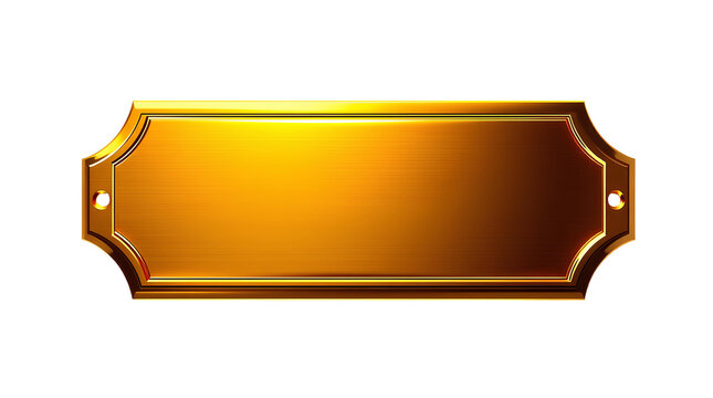 Photo of golden rectangular plaque isolated on transparent background.png