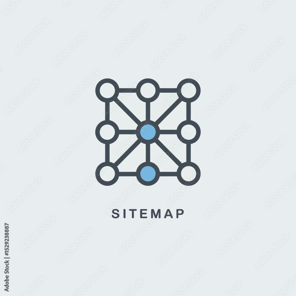 Poster abstract sitemap icon graphic design element for website navigation and user interface