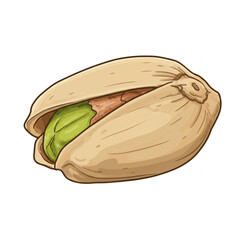 A delightful pistachio nut graphic design perfect for food branding logos packaging and culinary projects offering a fresh and natural aesthetic.