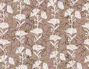 Floral flowers pattern seamless texture background botanical design art