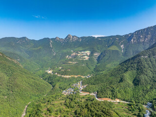 Obraz premium mountain landscape with trees and mountains，Lushan, Jiangxi