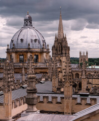 Naklejka premium Dreaming Spires Of The University Town Of Oxford From The Cupola Of The Shaldonian Theatre