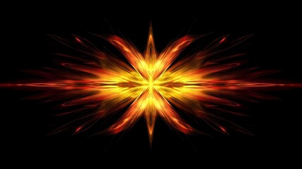 Minimalist energy explosion featuring a clean glow, symbolizing power, force, and a radiant star