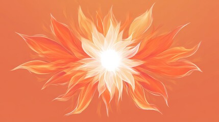 
Simplified explosion effect featuring a glowing white core, symbolizing abstract energy and radiant power