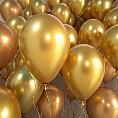 golden christmas balls on white background