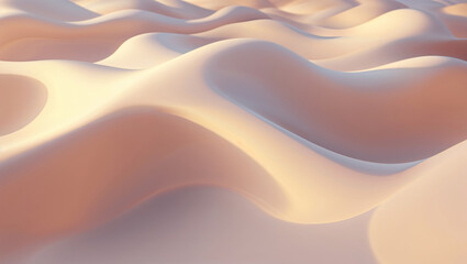 Abstract digital rendering of smooth flowing shapes with soft color gradients for design background
