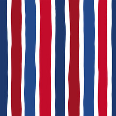 Red and blue seamless vector pattern. Hand drawn lines background
