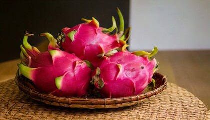 Dragon fruit with pink color on top is ready to look beautiful and very delicious