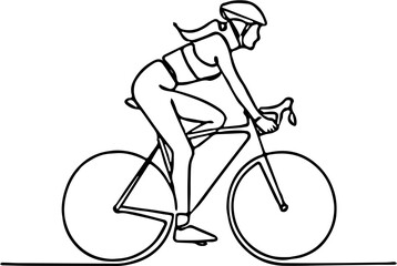 women riding a bicycle,Female cyclist riding a bicycle fast,Healthy lifestyle - people riding bicycles in city park