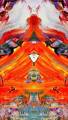 Abstract art background . Hand painting artwork on canvas .