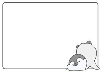 A frame with baby Emperor Penguin falls