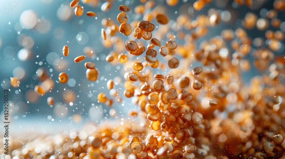 Aufkleber this vibrant image features an explosion of seeds that creates a visually striking pattern against a