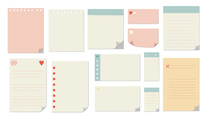 Collection of sticky note illustrations