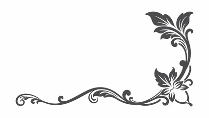 floral frame with floral elements