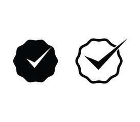 Check mark vector button, Vector Design Check Mark  tick Icon Set, Quality sign icon. 
Checklist symbol