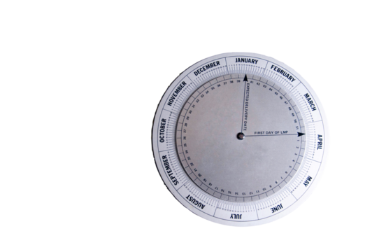 Vintage Stainless Pregnancy Calculator Wheel – Menstrual and Pregnancy Cycle Calendar, Obstetric Due Date Calculator for Women