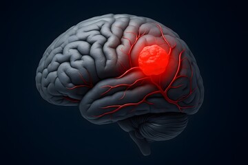 Understanding Brain Tumors A 3D Medical Illustration of a Brain Tumor