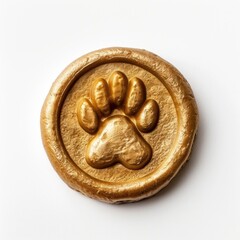 Seal Wax Stamp cat paw jewelry craft white background.
