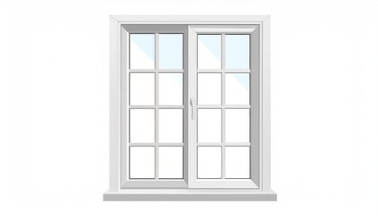 Modern window design with clear glass and white frame minimalist architecture