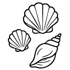 Muscheln Set Outlines
