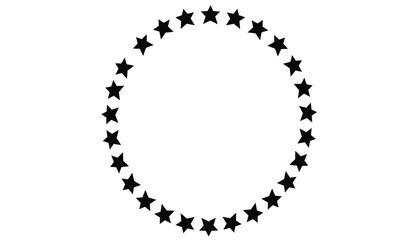 Stars in circle icon vector illustration graphic design round stars isolated on white background