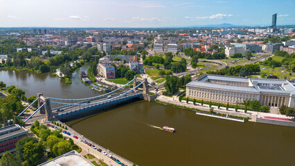 Obraz premium Bird's eye view. Wroclaw, Poland.