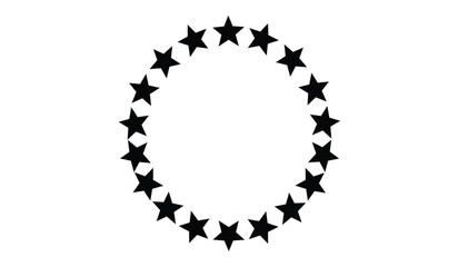Stars in circle icon vector illustration graphic design round stars isolated on white background