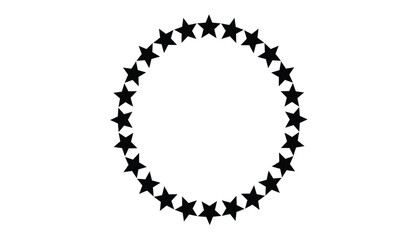 Stars in circle icon vector illustration graphic design round stars isolated on white background
