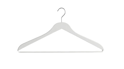 Standard hanger for clothes made of plastic and metal isolated on white background