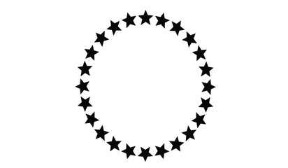 Stars in circle icon vector illustration graphic design round stars isolated on white background
