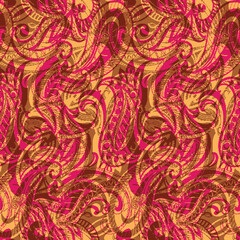 multi colored decorated hand drawn rendered traced embraided ornamental all over base background. repeat pattern geometrical texture border ethnic tribal creative design